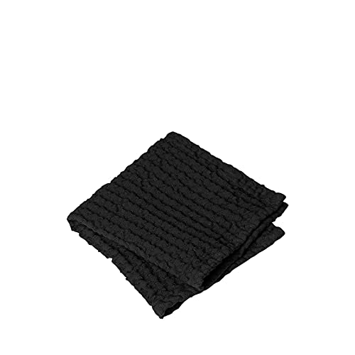 Blomus Gästehandtücher 2er Set Caro, Gästehandtuch, Handtuch, Baumwolle, Black, 30 x 30 cm, 66309 von Blomus