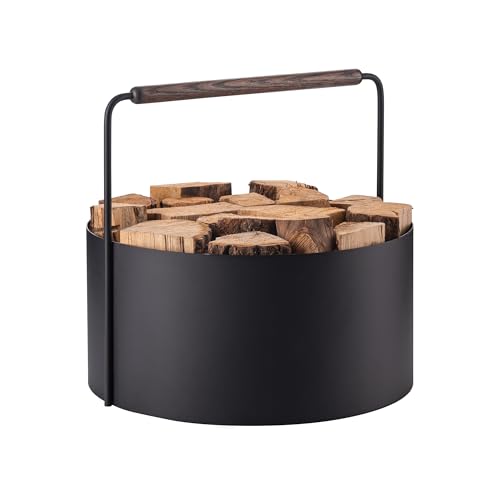 blomus Holzkorb ASHI | Feuerholzkorb mit Griff in Braun | 48L x 46B x 42H cm | Karminkorb aus pulverbeschichtetem Stahl und Eiche blomus Holzkorb ASHI | Feuerholzkorb mit Griff in Braun | 48L x 46B x 42H cm | Karminkorb aus pulverbeschichtetem Stahl und Eiche von Blomus