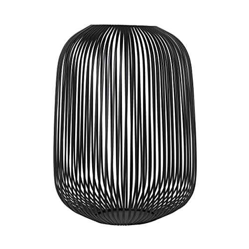 blomus Laterne Lito | Black | Größe L | 33L x 33B x 45H cm | Kerzenhalter Schwarz | Windlicht aus Edelstahl | Laterne Deko | Indoor Windlicht Groß von Blomus