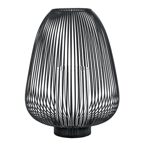 blomus Laterne -LYVA- | Schwarz | Größe L | 34Ø x 45H cm | Kerzenhalter Schwarz | Windlicht aus Stahl inkl. Glaszylinder | Laterne Deko | Indoor Windlicht blomus Laterne -LYVA- | Schwarz | Größe L | 34Ø x 45H cm | Kerzenhalter Schwarz | Windlicht aus Stahl inkl. Glaszylinder | Laterne Deko | Indoor Windlicht von Blomus