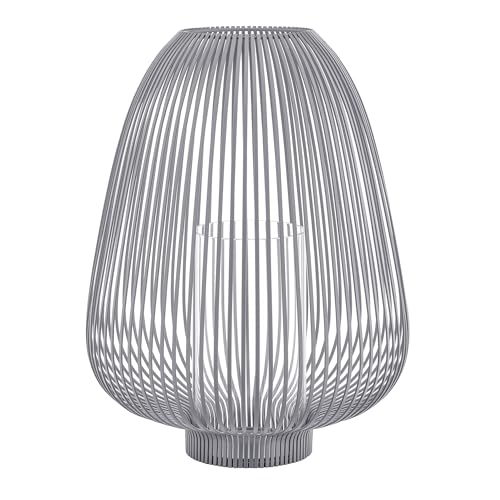 blomus Laterne -LYVA- | Steel Gray | Größe L | 34Ø x 45H cm | Kerzenhalter Grau | Windlicht aus Stahl inkl. Glaszylinder | Laterne Deko | Indoor Windlicht blomus Laterne -LYVA- | Steel Gray | Größe L | 34Ø x 45H cm | Kerzenhalter Grau | Windlicht aus Stahl inkl. Glaszylinder | Laterne Deko | Indoor Windlicht von Blomus