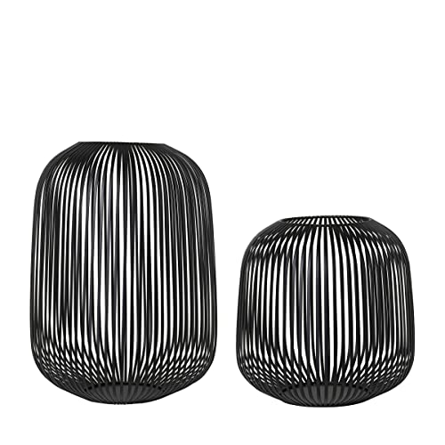 blomus Laterne Lito 2er Set | Schwarz | Größe M und L | 28L x 28B x 27H cm | 33L x 33B x 45H cm | Kerzenhalter Schwarz | Windlicht aus Edelstahl | Laterne Deko | Indoor Windlicht blomus Laterne Lito 2er Set | Schwarz | Größe M und L | 28L x 28B x 27H cm | 33L x 33B x 45H cm | Kerzenhalter Schwarz | Windlicht aus Edelstahl | Laterne Deko | Indoor Windlicht von Blomus