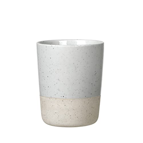 blomus -SABLO- 2er Set Keramik Thermobecher 260ml / 9oz.Kaffeebecher, Warmhaltebecher, hälte Getränke warm oder kalt, spülmaschinenfest, Farbe Cloud Material Keramik (64159) von Blomus