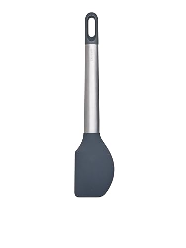 blomus Teigschaber -CUSI- Hitzebeständiger Silikon Spatel 34cm Küchenutensilien zum Backen, Kochen, Mischen, Rühren, Schaben (Edelstahl) von Blomus