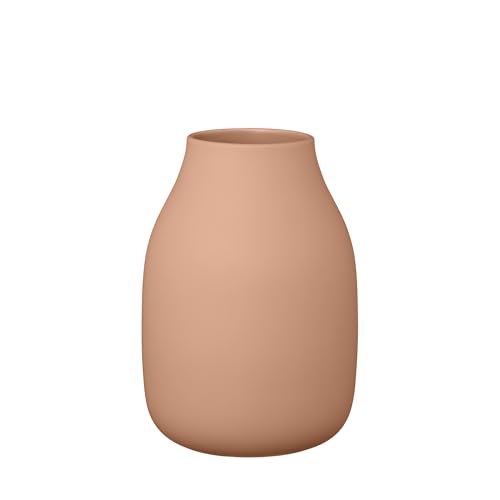 blomus Vase -COLORA- | Blumenvase aus Keramik | Farbe Amber Brown | Größe L Ø14x20H cm | hochwertige Handarbeit von Blomus