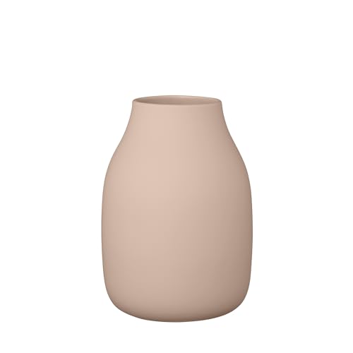 blomus Vase -COLORA- | Blumenvase aus Keramik | Farbe Indian Tan | Größe L Ø14x20H cm | hochwertige Handarbeit von Blomus