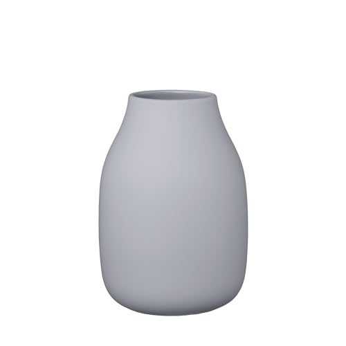 blomus Vase -COLORA- | Blumenvase aus Keramik | Farbe Tradewinds | Größe L Ø14x20H cm | hochwertige Handarbeit von Blomus