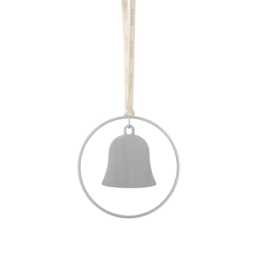 blomus Weihnachtsschmuck 4er Set KITAI | Glocken in Silber | Ø 8 cm | Weihnachtsbaum Deko aus Eisen | Christbaumschmuck mit 2 verschiedenen Satinbändern inkl. Geschenkbox blomus Weihnachtsschmuck 4er Set KITAI | Glocken in Silber | Ø 8 cm | Weihnachtsbaum Deko aus Eisen | Christbaumschmuck mit 2 verschiedenen Satinbändern inkl. Geschenkbox von Blomus