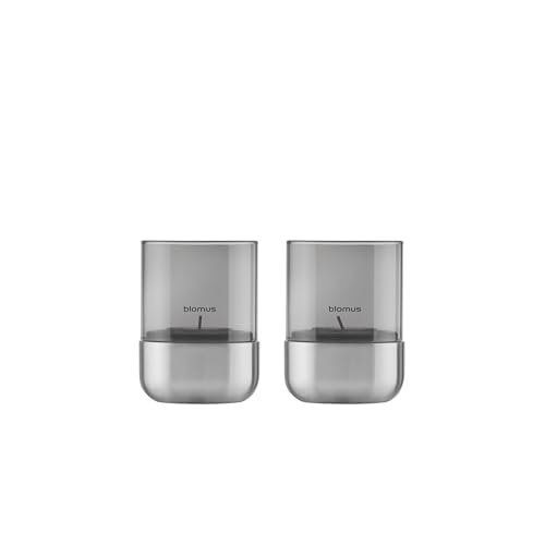 blomus Windlicht 2er Set -Calma- | Kerzenhalter aus hochwertigem Stahl und Glas | Farbe Stainless Steel | Größe XS | 7L x 7B x 9,5H cm | Indoor | exkl. Kerze blomus Windlicht 2er Set -Calma- | Kerzenhalter aus hochwertigem Stahl und Glas | Farbe Stainless Steel | Größe XS | 7L x 7B x 9,5H cm | Indoor | exkl. Kerze von Blomus