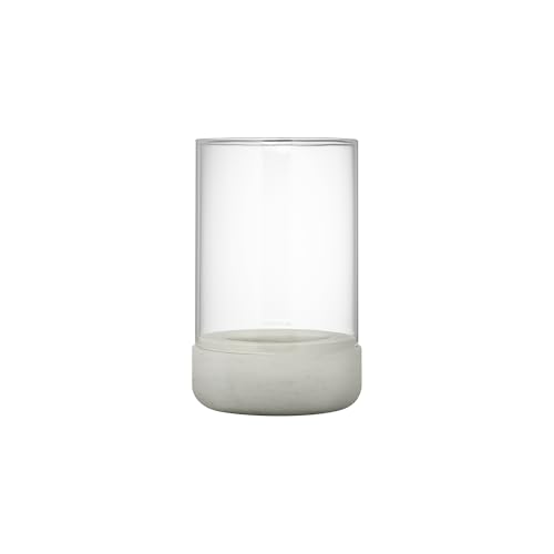 blomus Windlicht CALMA | Kerzenhalter aus hochwertigem Beton und Glas | Farbe Light Gray | Größe M | 12L x 12B x 20H cm | Indoor | exkl. Kerze blomus Windlicht CALMA | Kerzenhalter aus hochwertigem Beton und Glas | Farbe Light Gray | Größe M | 12L x 12B x 20H cm | Indoor | exkl. Kerze von Blomus