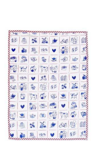 Geschirrtuch – Delfts Blond Kollektion – Blau-weißes Design – Baumwolle – Praktisch & dekorativ – Geschenkidee von Blond Amsterdam