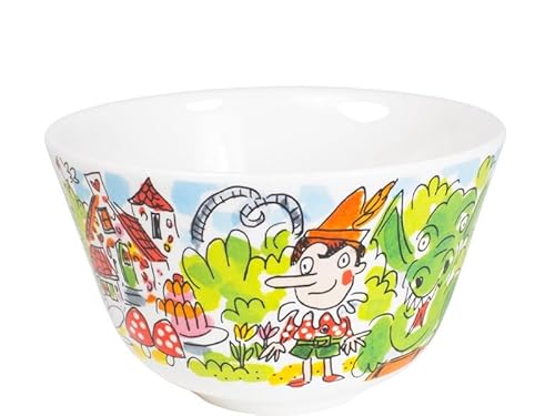 Blond Amsterdam Müslischale Pinocchio Ø14 cm – Efteling Kollektion – handbemalt – Märchenhaftes Design für Kinder & Sammler von Blond Amsterdam