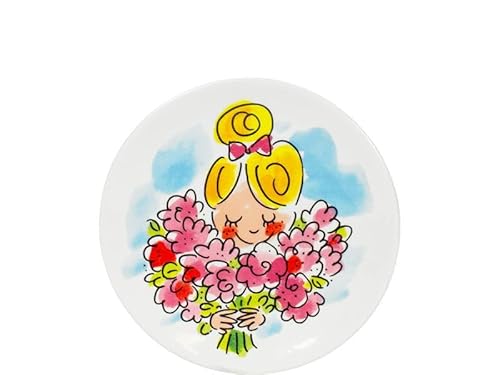 Blond Amsterdam Petit Four Teller Flowers – For the Best Mom Muttertagsgeschenk – Dekoteller 12 cm – Keramik von Blond Amsterdam