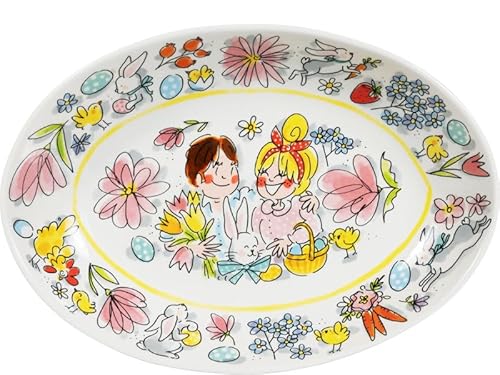 Blond Amsterdam Servierplatte Happy Easter 28,5 cm – Osterdesign mit Hasen & Blumen – Frühlingshafte Tischdeko Blond Amsterdam Servierplatte Happy Easter 28,5 cm – Osterdesign mit Hasen & Blumen – Frühlingshafte Tischdeko von Blond Amsterdam