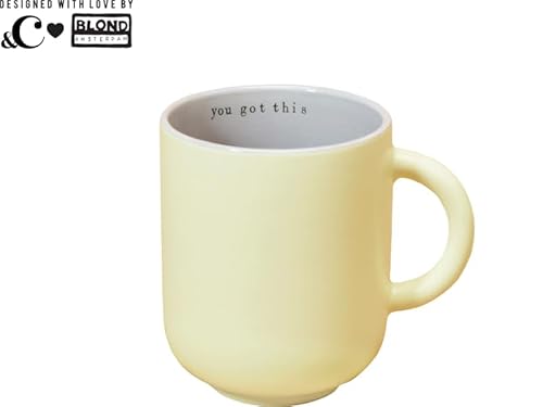Blond Amsterdam Tasse Gelb You got this – 10 cm, Motivationsbecher aus der &C Kollektion von Blond Amsterdam