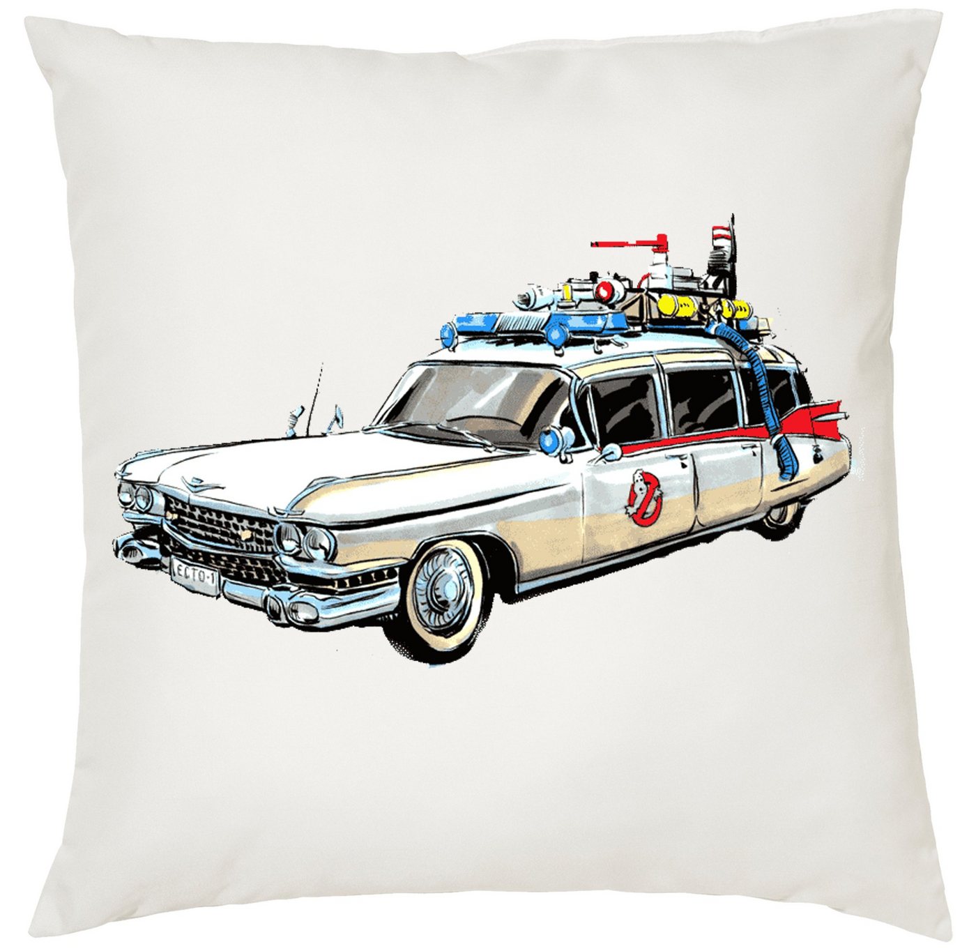 Blondie & Brownie Dekokissen Ghostbusters Ecto Cars Auto Geisterjäger Kissen mit Füllung von Blondie & Brownie