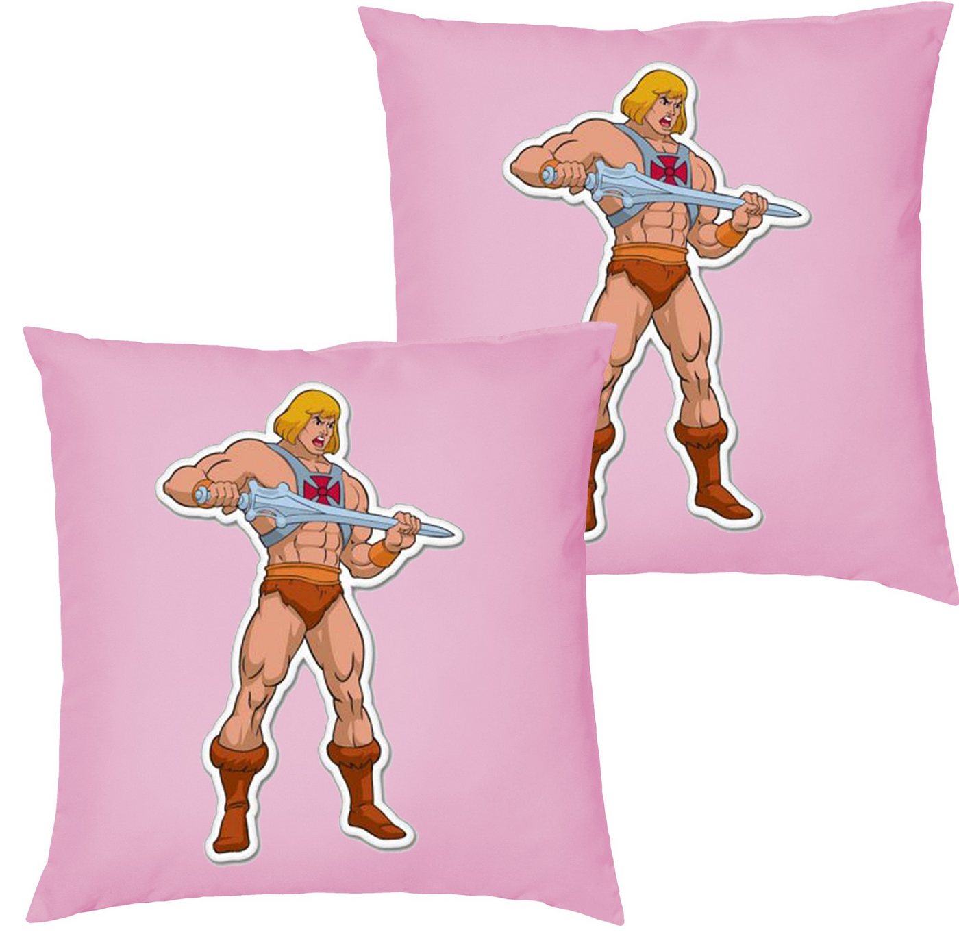 Blondie & Brownie Dekokissen He Man MotU Masters Universe Comic Cartoon, Kissen mit Füllung von Blondie & Brownie