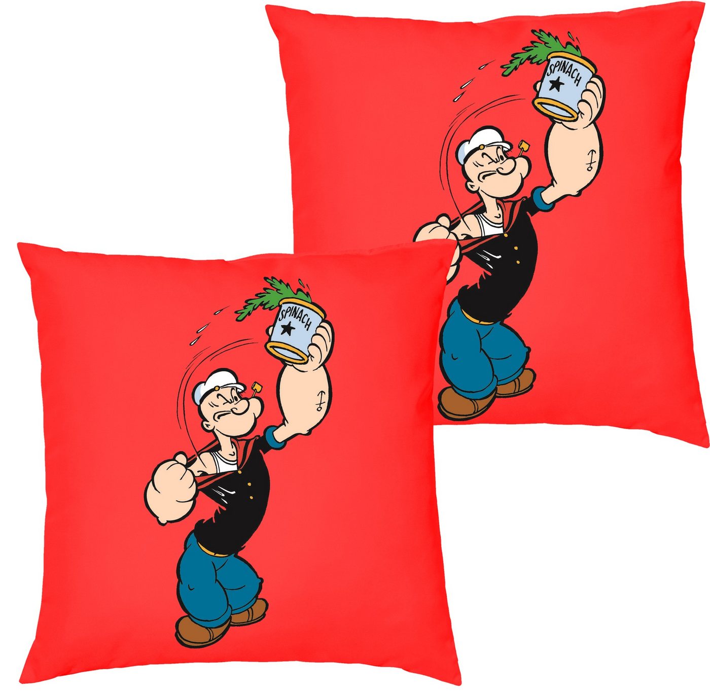 Blondie & Brownie Dekokissen Kinder Popeye Spinat Stark Kissen mit füllung von Blondie & Brownie