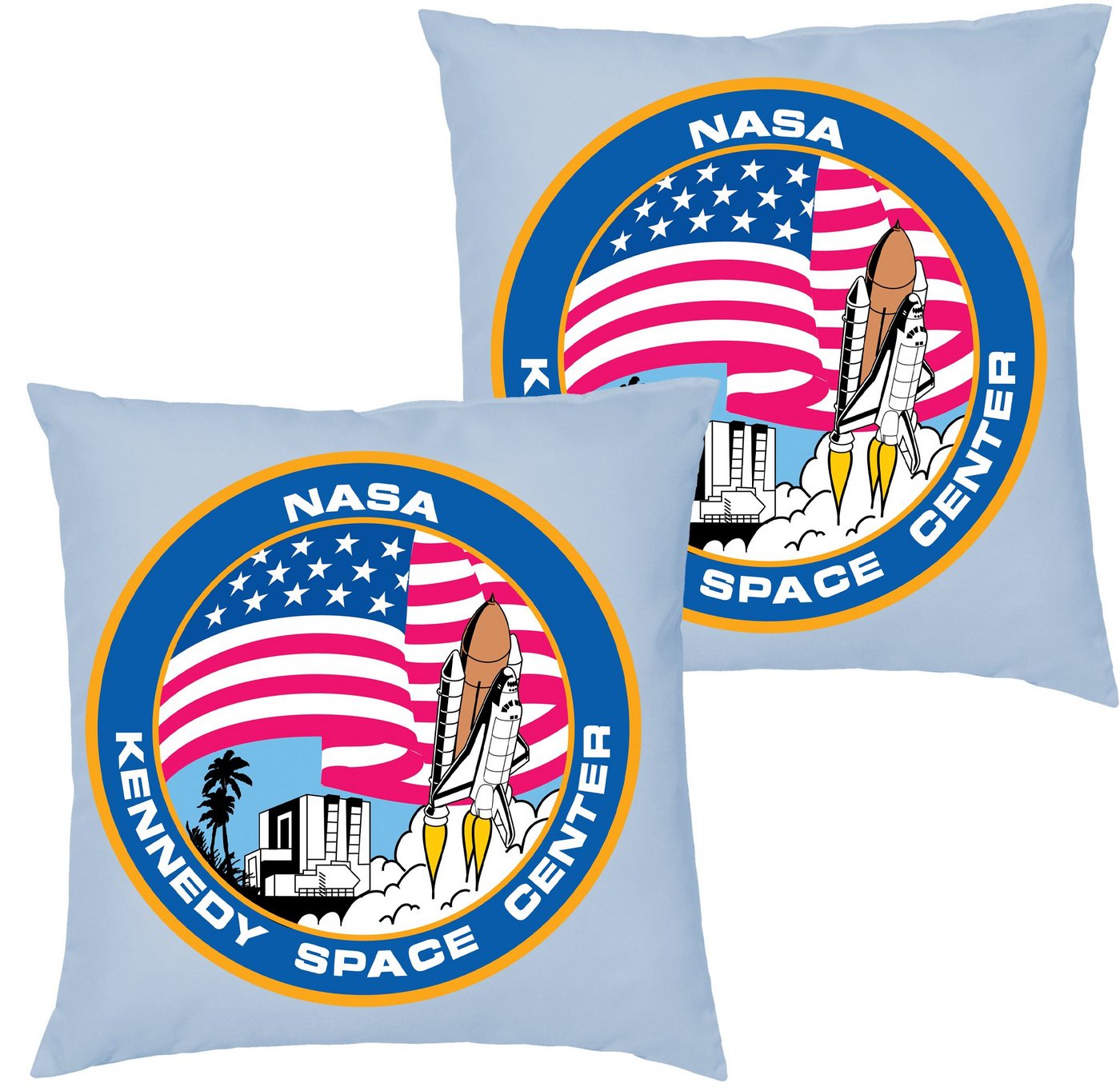 Blondie & Brownie Dekokissen NASA Kennedy Space Center Mission Elon Mars Mond, Kissen mit Füllung von Blondie & Brownie