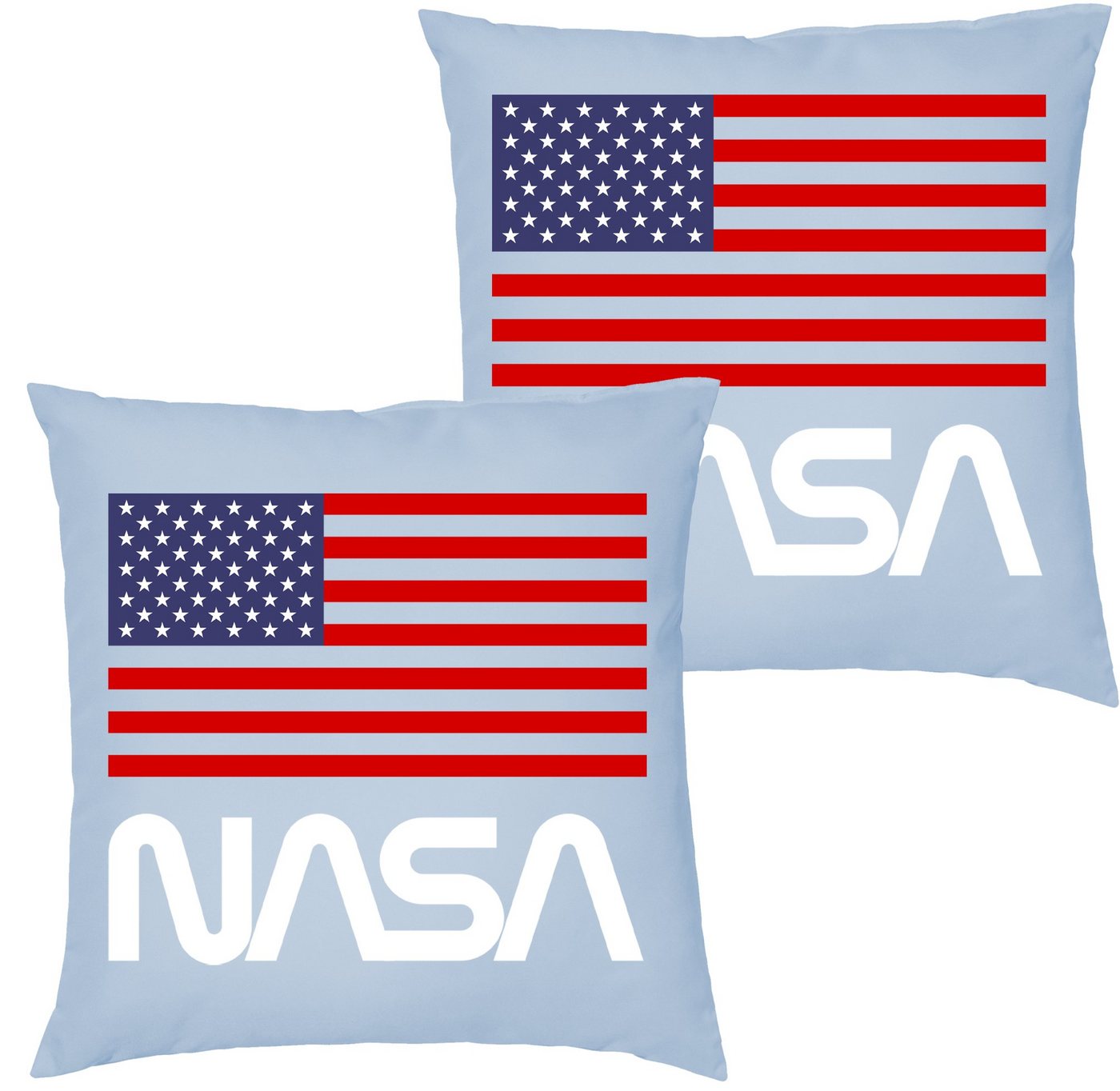 Blondie & Brownie Dekokissen Nasa USA Rakete Elon Mars Mond Mission Kissen mit füllung von Blondie & Brownie