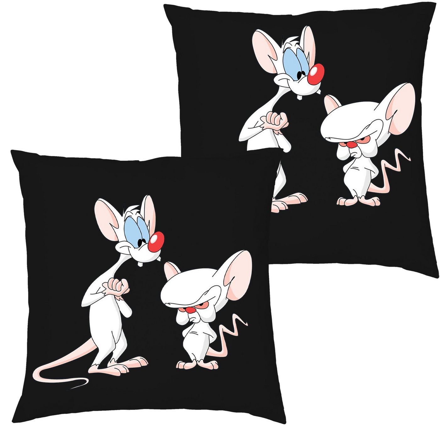 Blondie & Brownie Dekokissen Pinky Brain Weltherrschaft Mäuse Maus kissen mit füllung von Blondie & Brownie