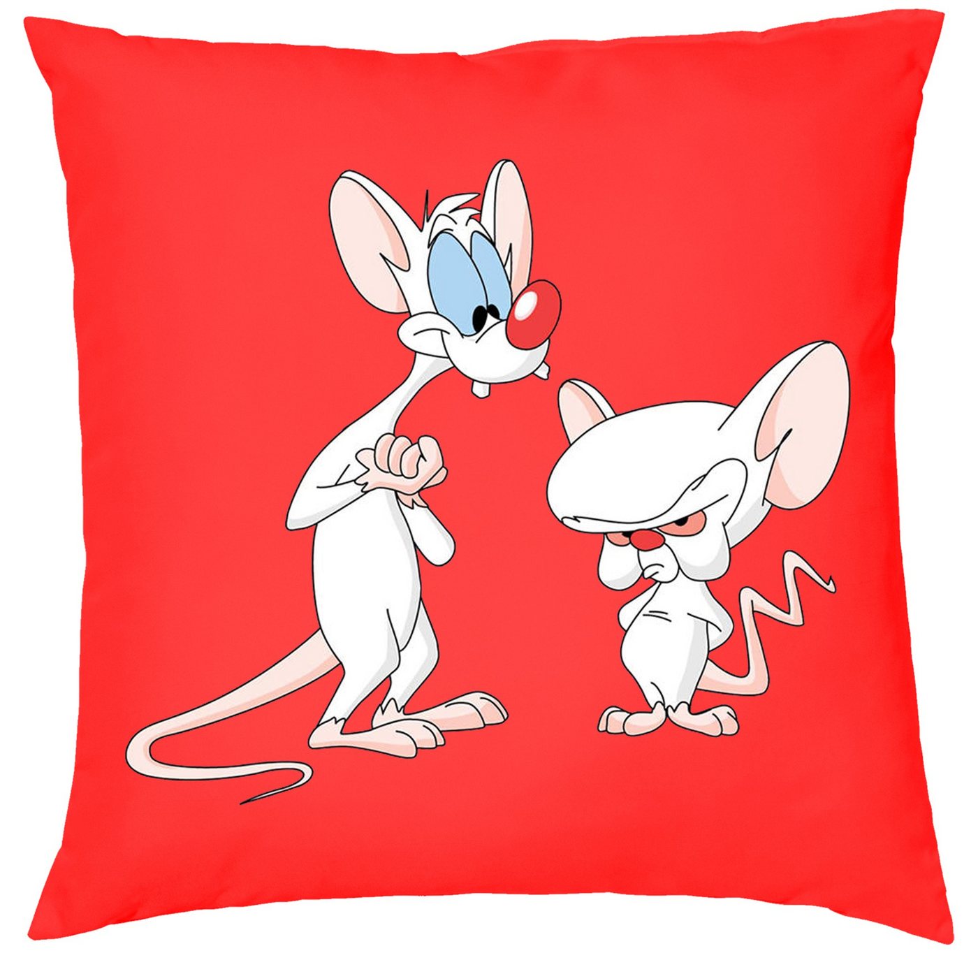 Blondie & Brownie Dekokissen Pinky Brain Weltherrschaft Mäuse Maus kissen mit füllung von Blondie & Brownie