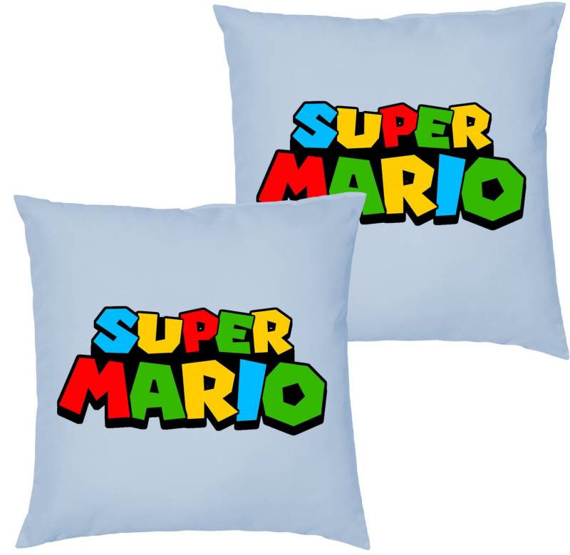 Blondie & Brownie Dekokissen Super Mario Retro Gamer Gaming Konsole Spiele Computer von Blondie & Brownie