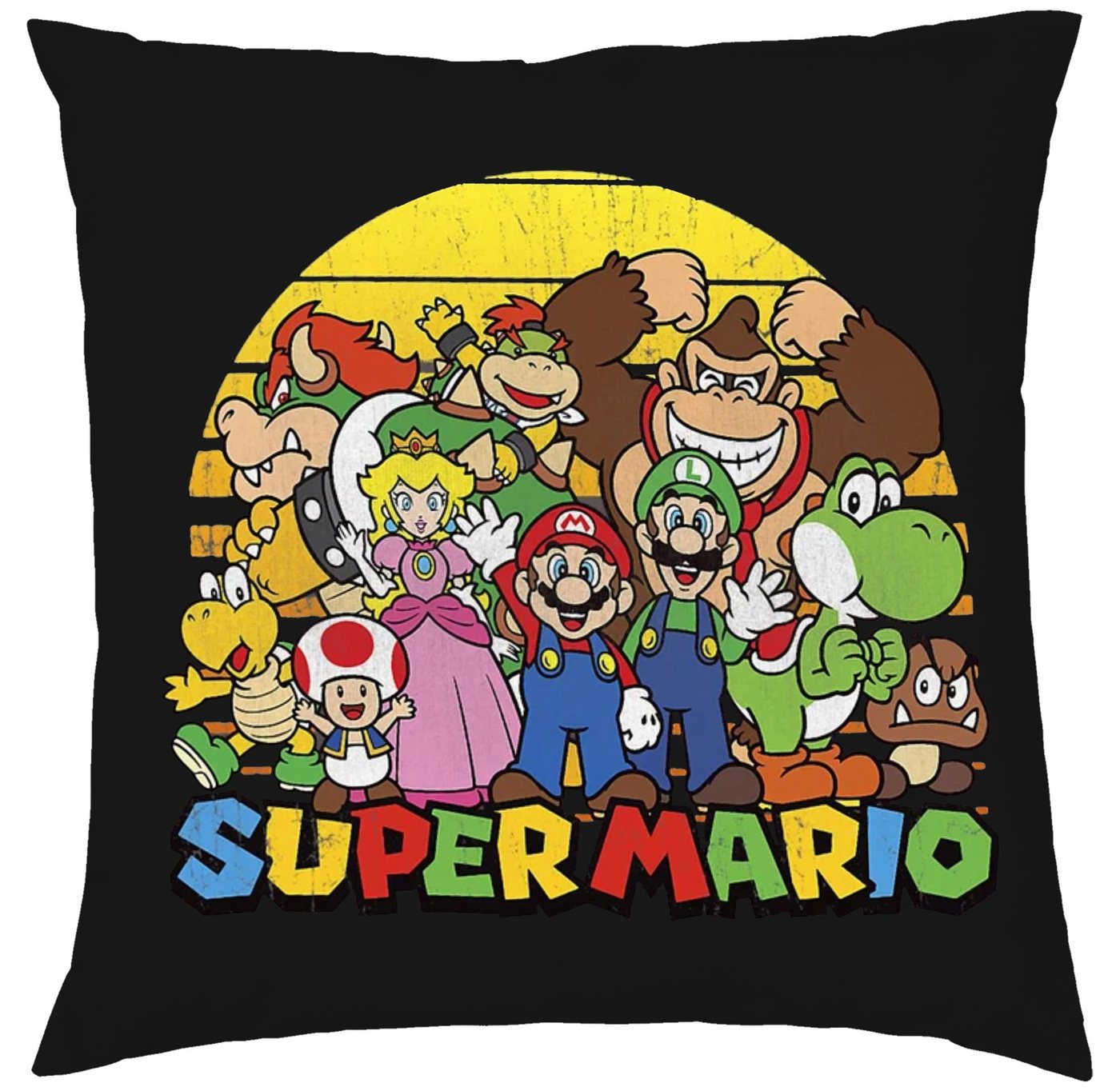 Blondie & Brownie Dekokissen Super Mario Yoshi Luigi Retro Konsole Gamer Kissen mit füllung von Blondie & Brownie