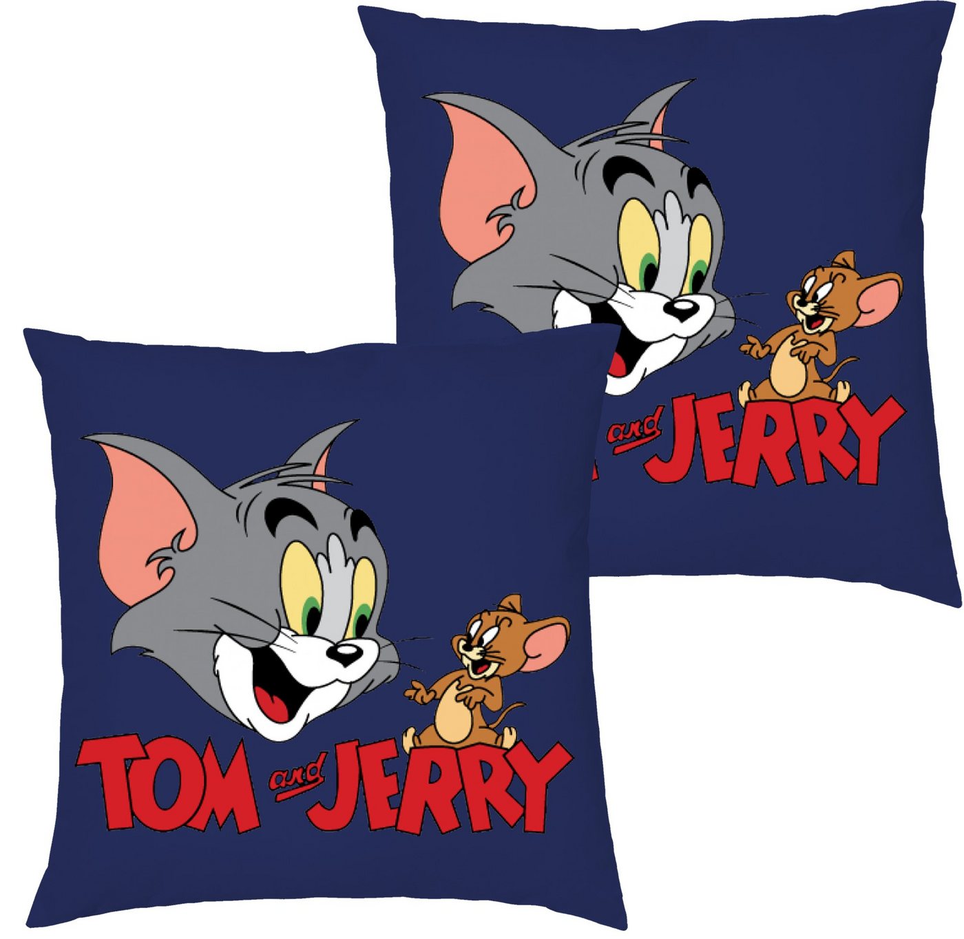 Blondie & Brownie Dekokissen Tom Jerry Cartoon Comic Käse Katze Maus Kissen mit Füllung von Blondie & Brownie