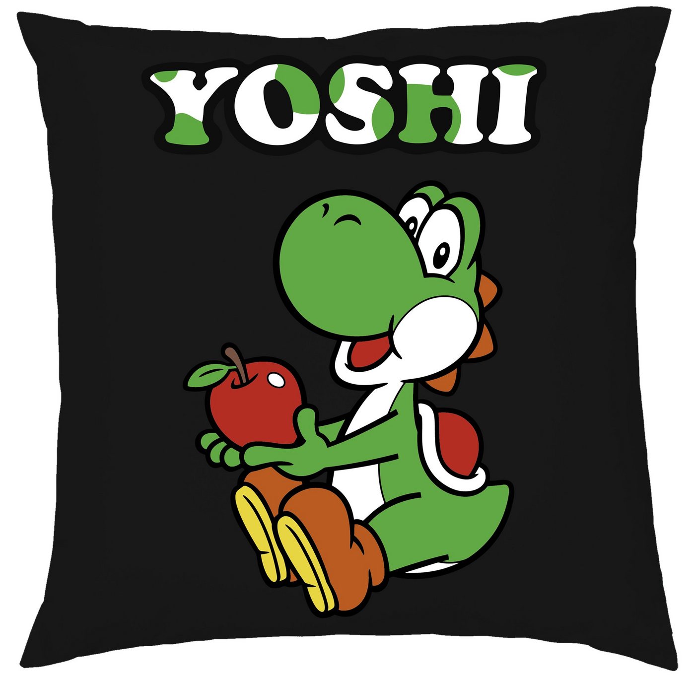 Blondie & Brownie Dekokissen Yoshi Mario Luigi Super Retro Konsole Gamer Gaming, Kissen mit Füllung von Blondie & Brownie