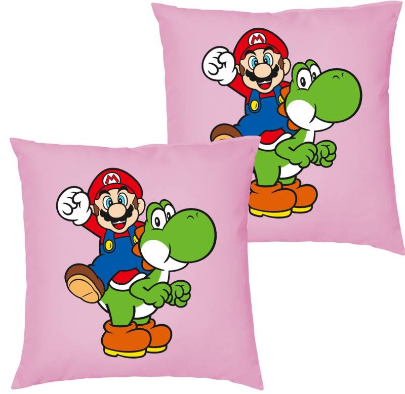 Blondie & Brownie Dekokissen Yoshi & Mario Konsole Super Retro Luigi Peach Toad von Blondie & Brownie