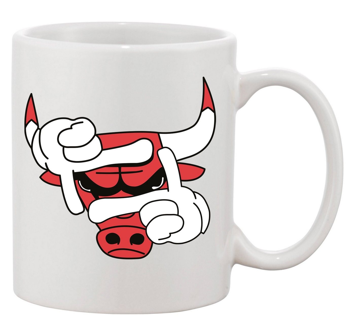 Blondie & Brownie Tasse Bulls Eye Auge Stier Chicago Baskettball Bullen, Keramik, Spühlmaschinenfest von Blondie & Brownie