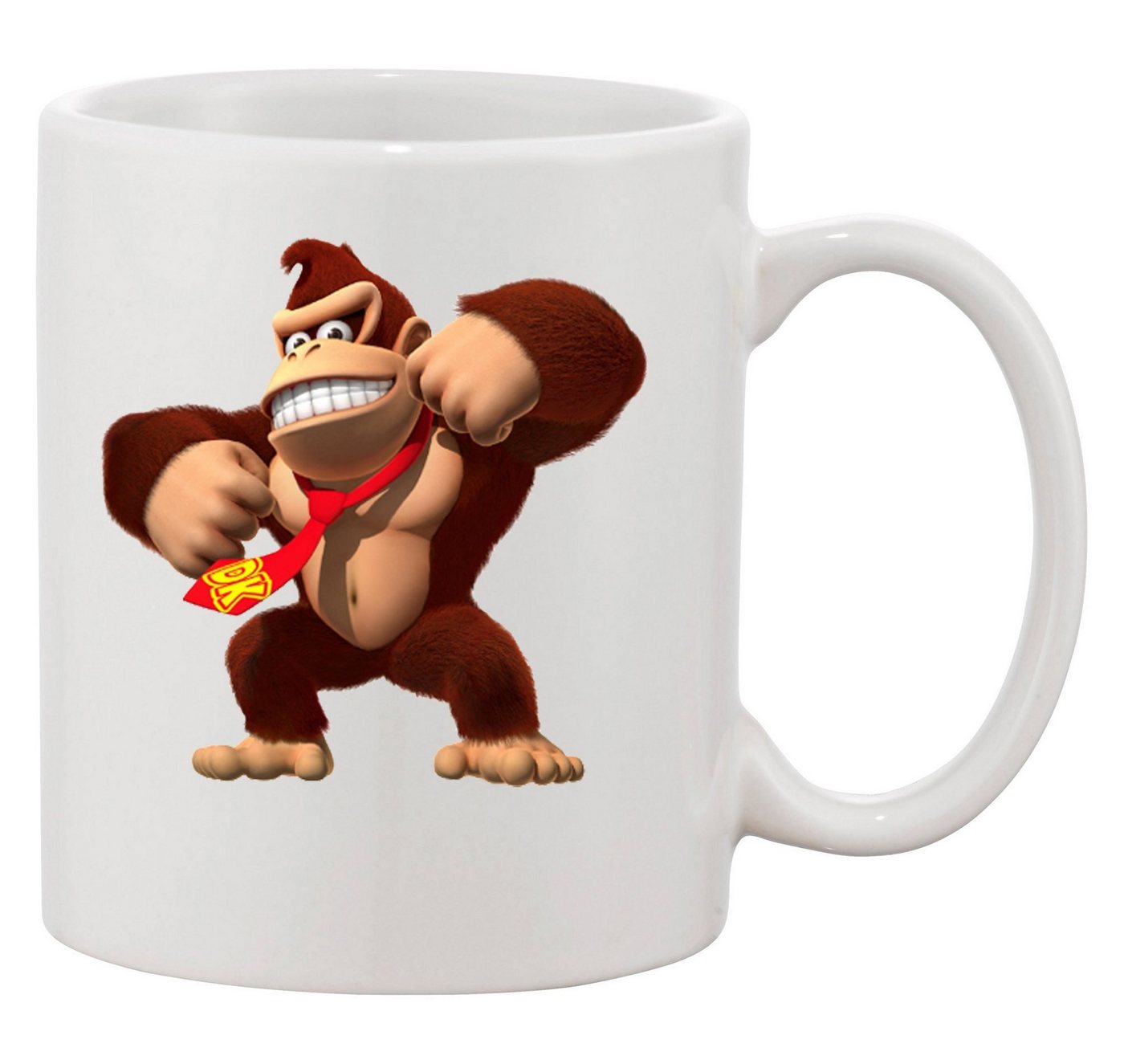 Blondie & Brownie Tasse Donkey Kong Gorilla Affe Retro Konsole in Schwarz und Weiß, Keramik, Spühlmaschinenfest von Blondie & Brownie