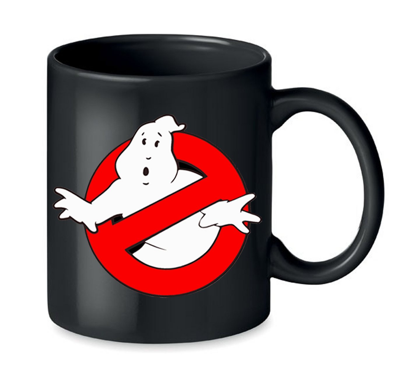 Blondie & Brownie Tasse Ghostbusters Ghost Geister Geisterjäger in Schwarz und Weiß, Keramik, Spühlmaschinenfest von Blondie & Brownie