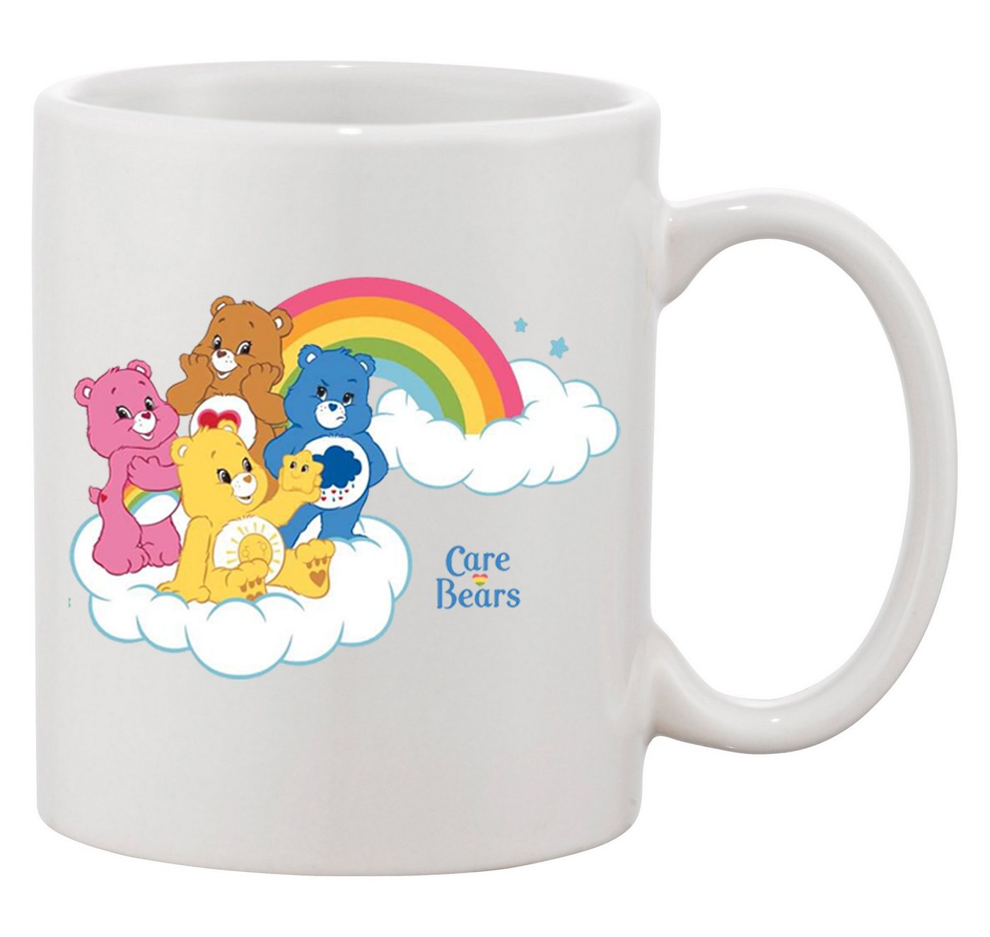 Blondie & Brownie Tasse Glücksbärchis Care Bears Hab-Dich-lieb Bärchis in Schwarz und Weiß, Keramik von Blondie & Brownie