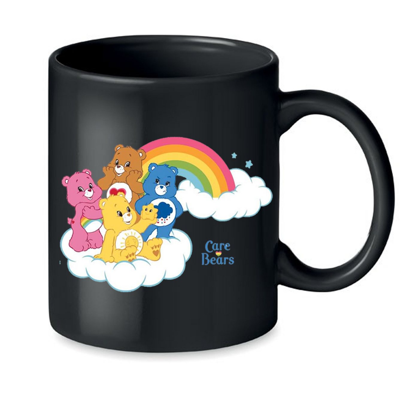 Blondie & Brownie Tasse Glücksbärchis Care Bears Hab-Dich-lieb Bärchis in Schwarz und Weiß, Keramik von Blondie & Brownie