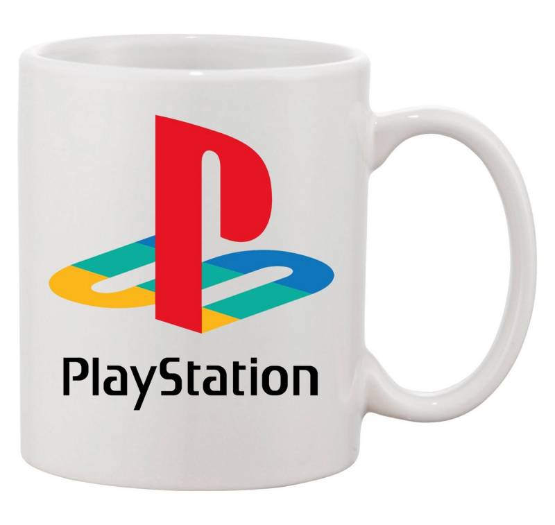 Blondie & Brownie Tasse Playstation Gamer Nerd Spiele Konsole, Keramik, Spülmaschinenfest von Blondie & Brownie