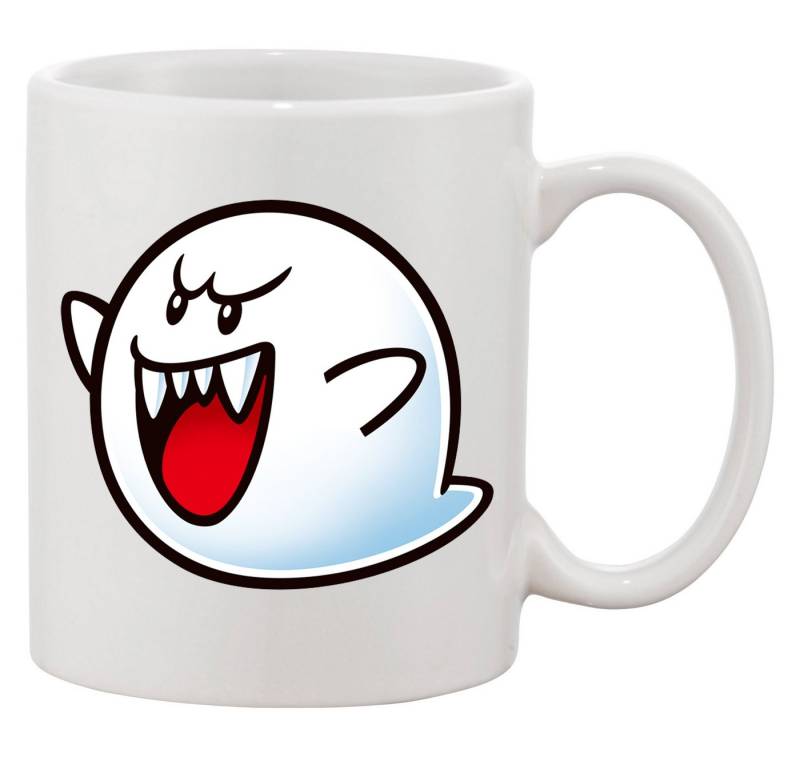 Blondie & Brownie Tasse Super Mario Boo Gespenst Geist Retro Konsole, Keramik, Spühlmaschinenfest von Blondie & Brownie
