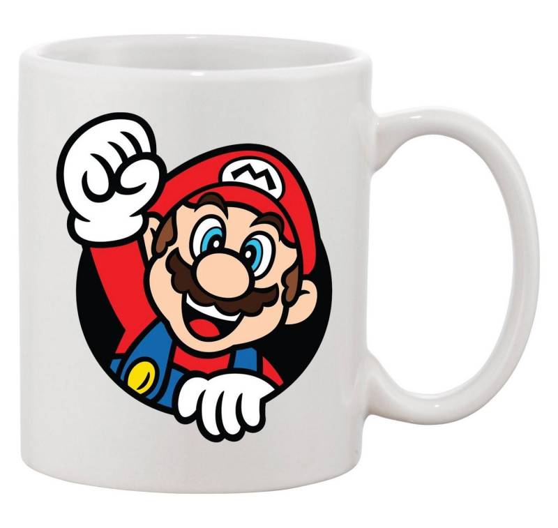Blondie & Brownie Tasse Super Mario Faust Konsole Spieler Gaming Retro, Keramik von Blondie & Brownie