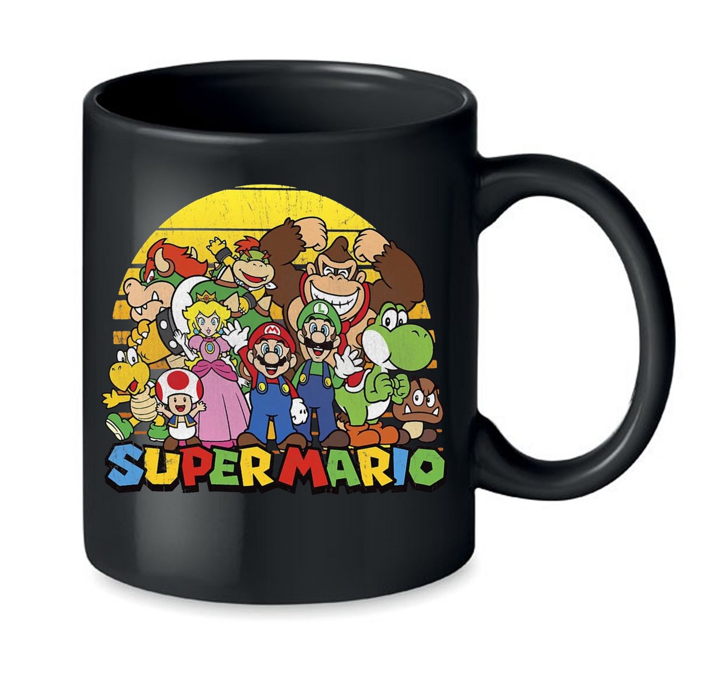 Blondie & Brownie Tasse Super Mario Sun Retro Mario Yoshi Luigi Gamer Konsole, Keramik von Blondie & Brownie