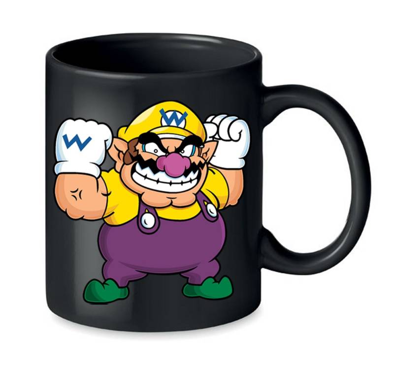 Blondie & Brownie Tasse Wario Mario Super Retro Gamer Gaming Spiele Konsole, Keramik von Blondie & Brownie