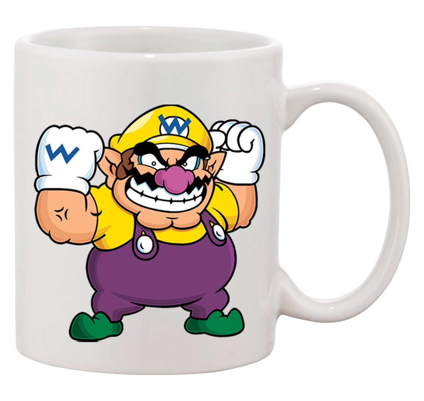 Blondie & Brownie Tasse Wario Mario Super Retro Gamer Gaming Spiele Konsole, Keramik von Blondie & Brownie