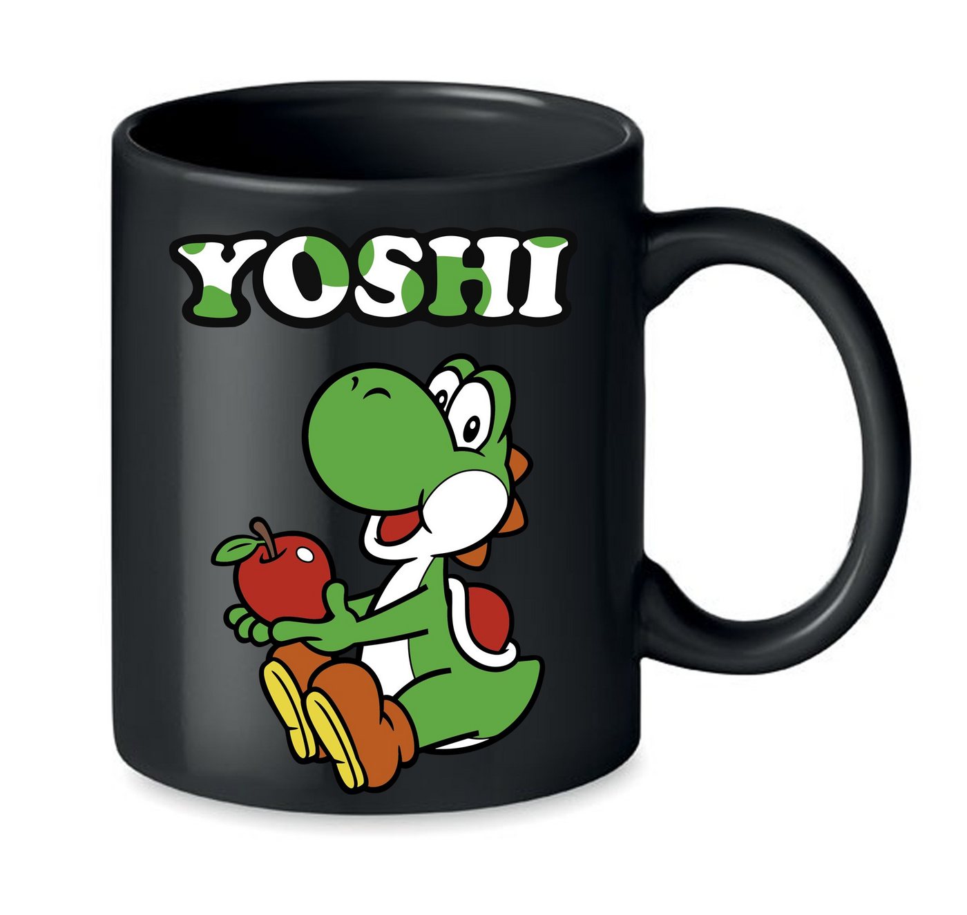 Blondie & Brownie Tasse Yoshi Mario Super Retro Konsole Gamer Gaming Spiele, Keramik von Blondie & Brownie