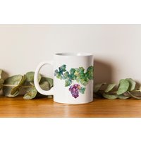 Weinrebe Becher, Elegante Kaffeetasse, Trauben Pflanze Teetasse, Natur Geschenk Für Pflanzenliebhaber, Weinliebhaber von BloomBarkArtistry