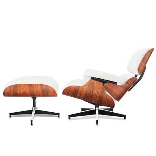 BloomBirch Echtleder-Entspannungssessel mit Fußhocker, moderner Fernsehsessel, drehbarer Chaiselongue mit Ottomane, Fester Neigungswinkel von 105°, einzigartiges Design mit gepolstertem Kissen BloomBirch Echtleder-Entspannungssessel mit Fußhocker, moderner Fernsehsessel, drehbarer Chaiselongue mit Ottomane, Fester Neigungswinkel von 105°, einzigartiges Design mit gepolstertem Kissen von BloomBirch