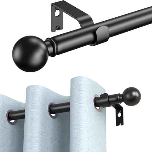 Erweiterbare Vorhangstangen, 80 bis 258 cm (32-96 oder 101 Zoll max), Für Ösen-Vorhänge, für Fenster 76 bis 254 cm von BloomFlower
