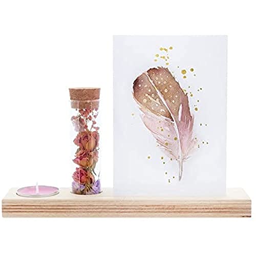 BloomPost Bloomemory Candle - Briefkasten Trockenblumen - Inklusive Duftkerze, Glaskuppel mit Trockenblumen + Holzständer - Erklärung & Styling-Tipps von BloomPost