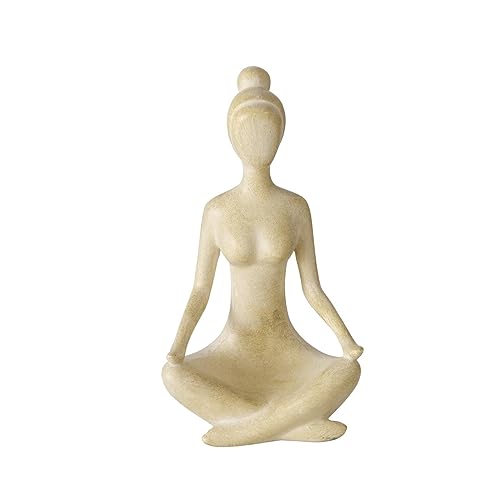 Bloominghome I Dekofigur Yoga Frau I 10 cm I Natur I Geschenkidee I Yogafigur (3) von Bloominghome