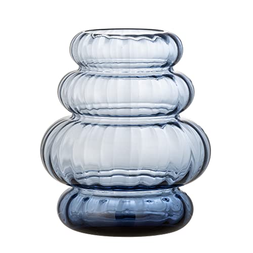 BLOOMINGVILLE - Bing Blue Glass Vase – 21,5 cm (82054972) von Bloomingville