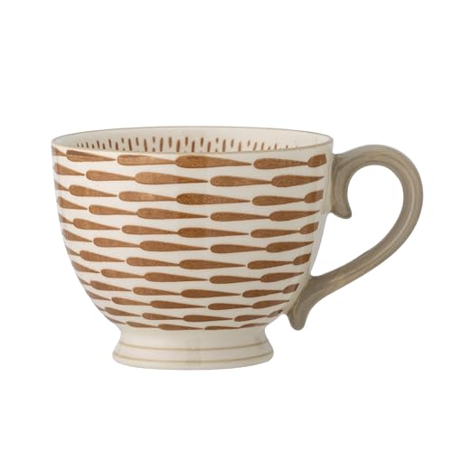 Bloomingville Becher Maple Orange Weiß 420 ml Kaffeebecher Keramik Tasse von Bloomingville